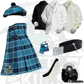 Battle Of Kilts Men’s Tartan Kilt Outfit – 9-Piece Scottish Set with Premium Accessories